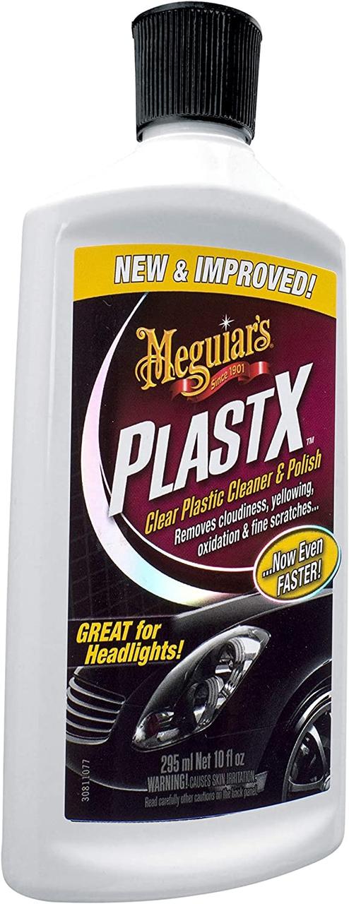 Очищувач поліроль для прозорого пластику - Meguiar's PlastX™ Clear Plastic Cleaner & Polish 295 мл. (G12310)