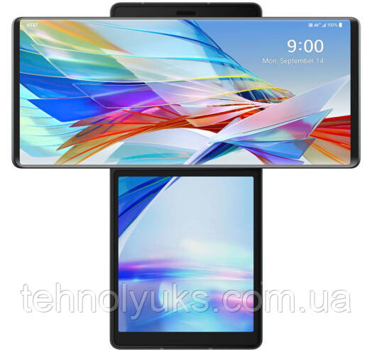 Смартфон LG Wing DUOS LM-F100W 8/256 Gb Aurora Grey, 2sim, 64+13+13/32 Мп, 6,8" OLED, Snapdragon 765G, 4000 mAh, фото 1