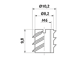 Муфта металева GIFF М6х10, фото 2