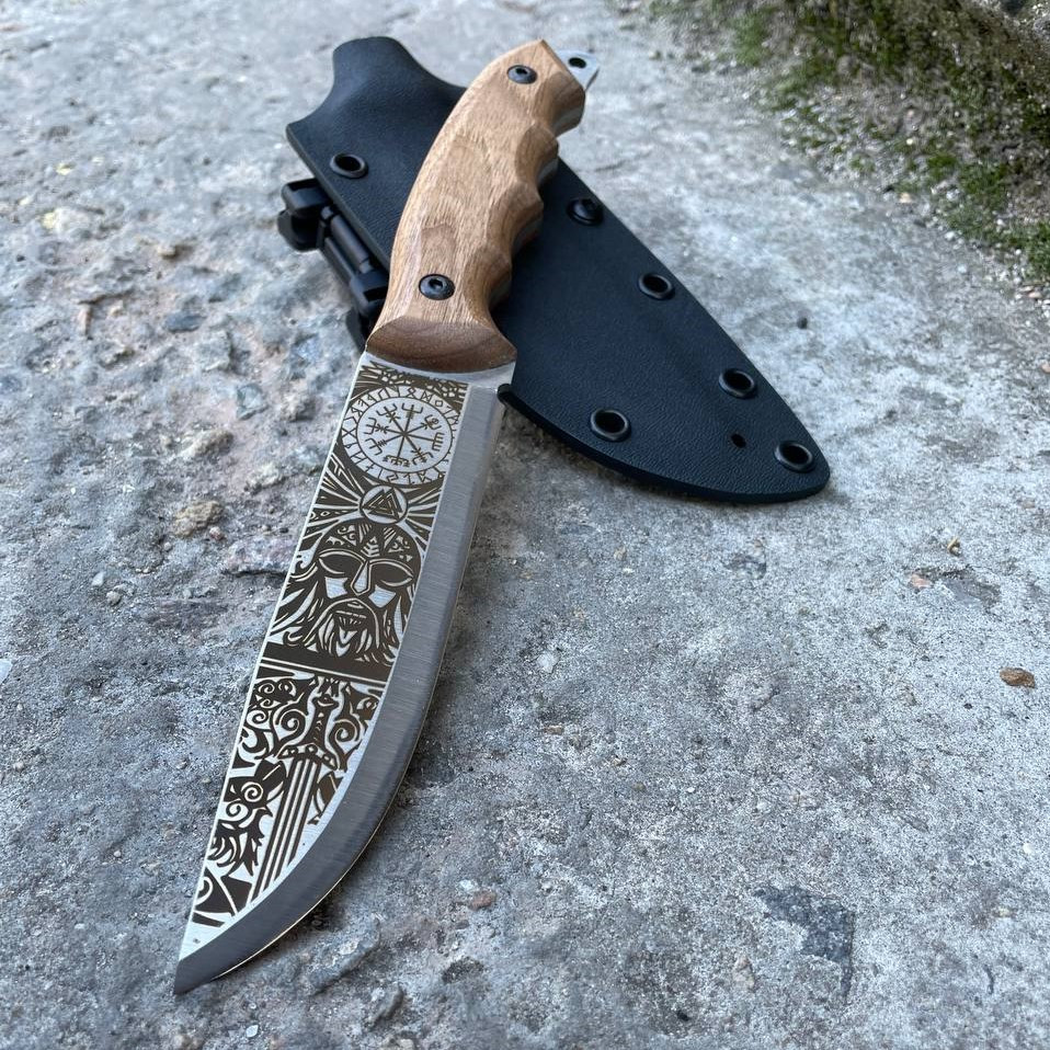 Ніж СКАНДИНАВ №2 Gorillas BBQ туристичний сталь 50х14мф KN23, фото 1