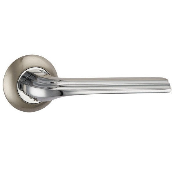Ручки дверні PUNTO BOLERO TL SN/CP-3 матовий нікель/хром, фото 1