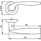 Ручки дверні PUNTO PUNTO BOSTON TL CF-17 кави, фото 2
