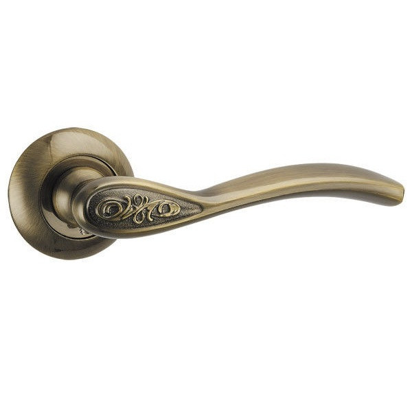 Ручки дверні PUNTO RUMBA TL ABG-6 зелена бронза, фото 1