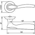 Ручки дверні PUNT ROUMBA TL CFB-18 кави глянець, фото 2