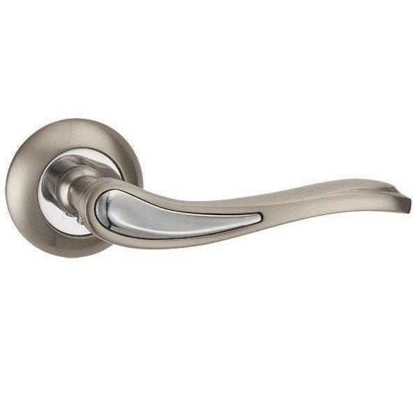 Ручки дверні PUNTO SALSA TL SN/CP-3 матовий нікель/хром, фото 1