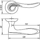 Ручки дверні PUNTO ARFA TL CF-17 кави, фото 2