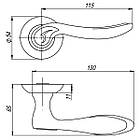Ручки дверні PUNTO ONDA TL CF-17 кави, фото 2