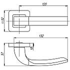 Ручки дверні PUNTO ORION QR GR/CP-23 графіт/хром, фото 2
