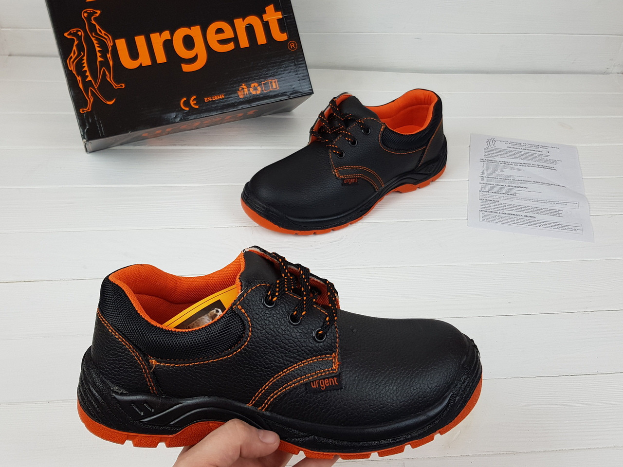 Спецвзуття захисні туфлі чоловічі робоче євро взуття повсякденне метал підносок роба для працівників польща urgent