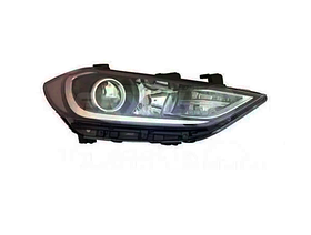 Фара права HYUNDAI ELANTRA 16-18 (AD), ЕЛ. БІЛА ВСТАВКА HB3/H7/PY21W + LED, FP 3252 R4-E, DEPO