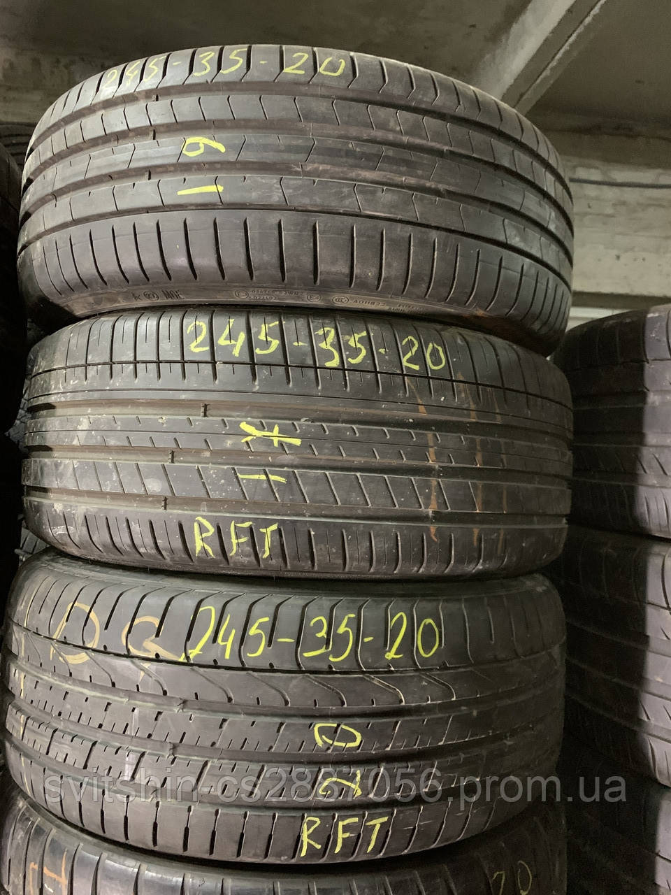 Розпаровки 245/35R20 RFT Bridgestone, Pirelli, Dunlop в асортименті