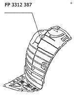 Подкрылок передний левый Infiniti QX50 15-17 (Тайвань) FP 3312 387