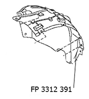 Подкрылок передний левый Infiniti QX50 15-17 (Тайвань) FP 3312 391
