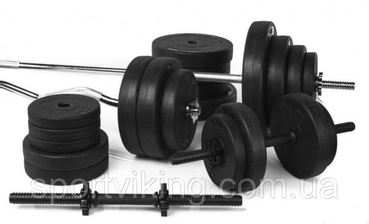 Чотири грифи + 85 кг дисків