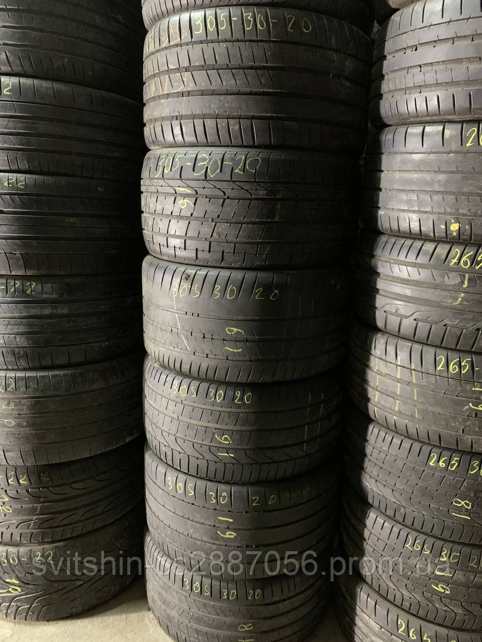 Розпаровки 305/30R20 Bridgestone, Pirelli, Dunlop в асортименті