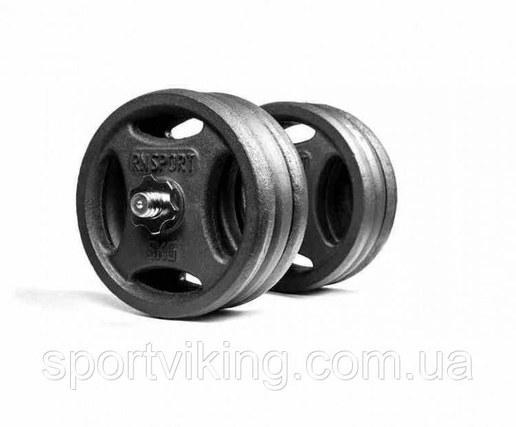 Гантель розбірна металева RN-Sport 31 кг (RN_QTR31)