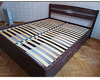 Кровать двуспальная Ликерия - Люкс 180 х 200 см + 4 ящика (темный орех)