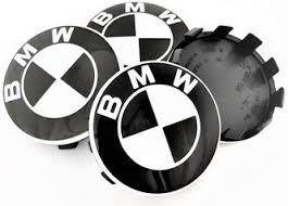 Ковпачки (заглушки) у литі диски BMW (БМВ) 68 мм Чорно-білі
