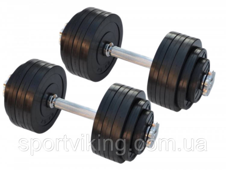 Гантелі збірні погумовані по 20 кг Rn-Sport (2 шт.)