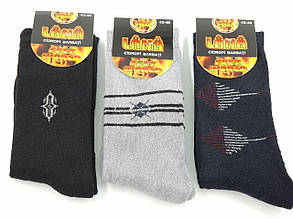 Чоловічі махрові шкарпетки LANA, зимові однотонні високі теплі. 6 пар/уп.. різні кольори