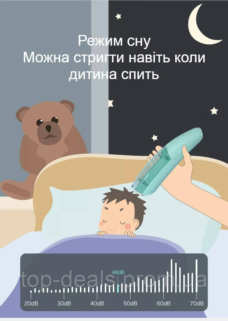 машинка для стрижки волос детей бесшумная