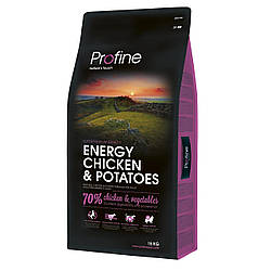 Profine Energy Chicken & Potatoes корм для дорослих собак з підвищеною фізичною навантаженням 15 кг