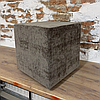 Пуф для передпокою кубик MeBelle SIMPLE 40х40 см квадратний, коричневий велюр, фото 4