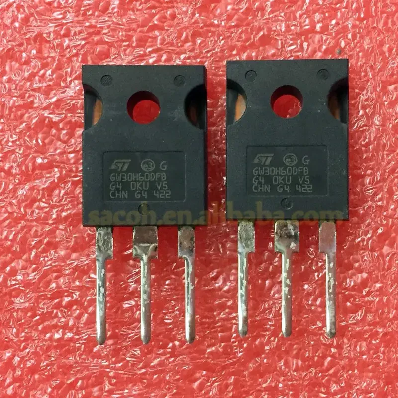 GW30H60DFB (STGW30H60DFB), IGBT транзистор, 60 А, 600 В, 260 Вт, 1.55 В, TO-247, 3 виведення (ов)