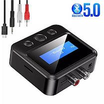 Bluetooth 5.0 Vikefon C39S аудіо приймач передавач з дисплеєм підтримка TF карт, фото 3
