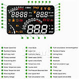 2016 W03 Бортовий комп'ютер проєктор на лобове скло HUD OBD2, фото 3