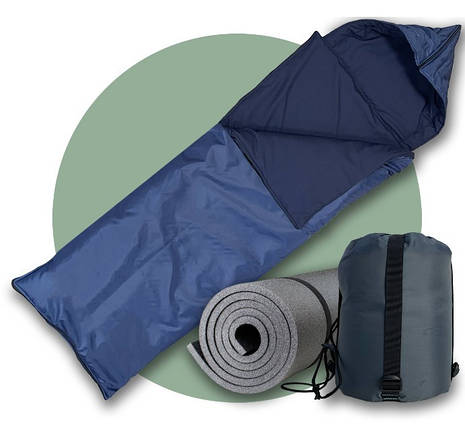 Тактичний спальний мішок для виживання теплий SleepBag ІІІ оригінал + компресійний мішок і карімат, фото 1
