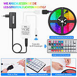 Світлодіодна LED стрічка Mafiti, 5-ти п'ятиметрові світлодіодні лампи RGB смарт музична WiFi, фото 4