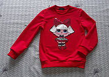 Спортивна кофта для дівчинки з двохнитки, аплікація Лола, розмір 92