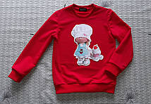 Спортивна кофта для дівчинки з двохнитки, аплікація лялька кондитер, розмір 92