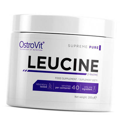L-лейцин OstroVit 100% Leucine 200 g без смаку, фото 3