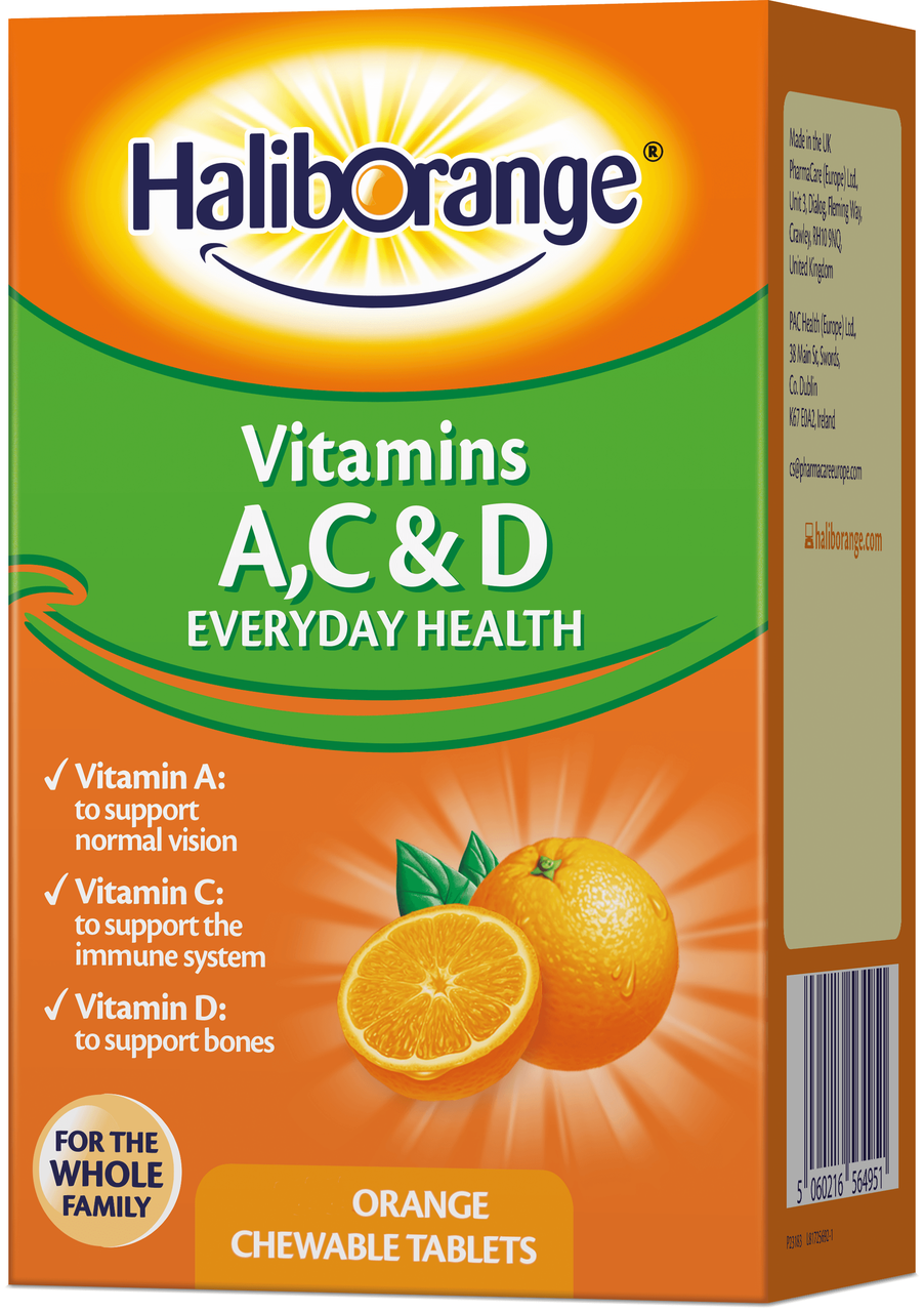 Haliborange Вітаміни А, C і D для всієї сім'ї 60 шт. (Haliborange Vitamins A, C & D)