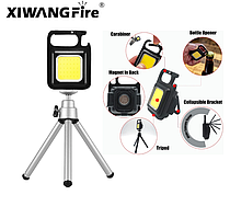 Багатофункціональний потужний акумуляторний ліхтарик LED з магнітом, брелок, штатив та відкривачка Mini X80