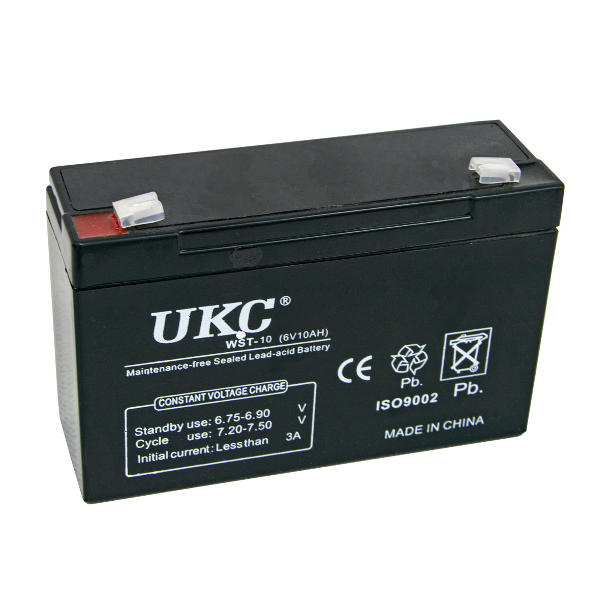Необслуживаемый аккумулятор для бесперебойника UKC WST-10 6V 10Ah акб для детского электромобиля и ИБП (TS) - фото 3 - id-p1685275619