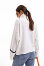Светр жіночий в'язаний оверсайз молочний Modna KAZKA MKAR200203-1, фото 8