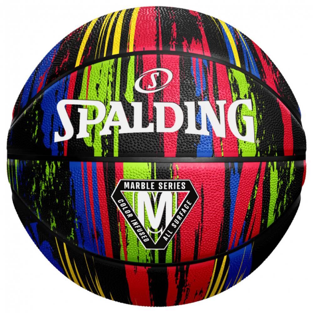 Баскетбольний м'яч Spalding Marble Series Rainbow р. 7 (84398Z) Black, фото 1