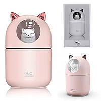 Компактный увлажнитель воздуха Humidifier H20 CAT / Очиститель воздуха / Диффузор ароматизатор