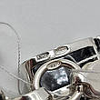 Комплект срібний хрестик з ланцюжком плетіння Струмок ланцюг на шию срібло 925 проби чорнене, фото 5
