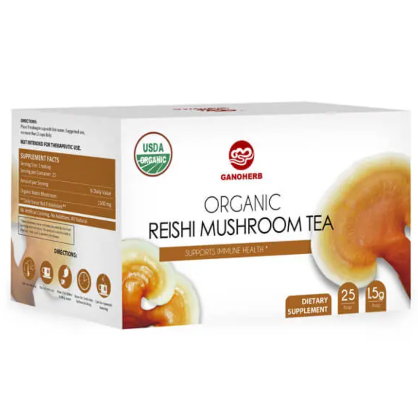 Чай із грибом Рейші. Чай Лінчжі. Organic Reishi mushroom tea