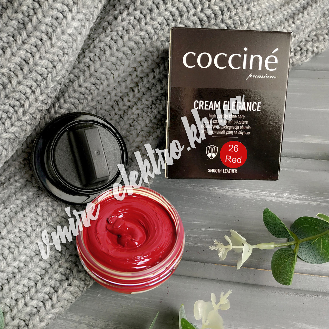 Крем для взуття зі шкіри Червоний Coccine (Red 26) 50 мл