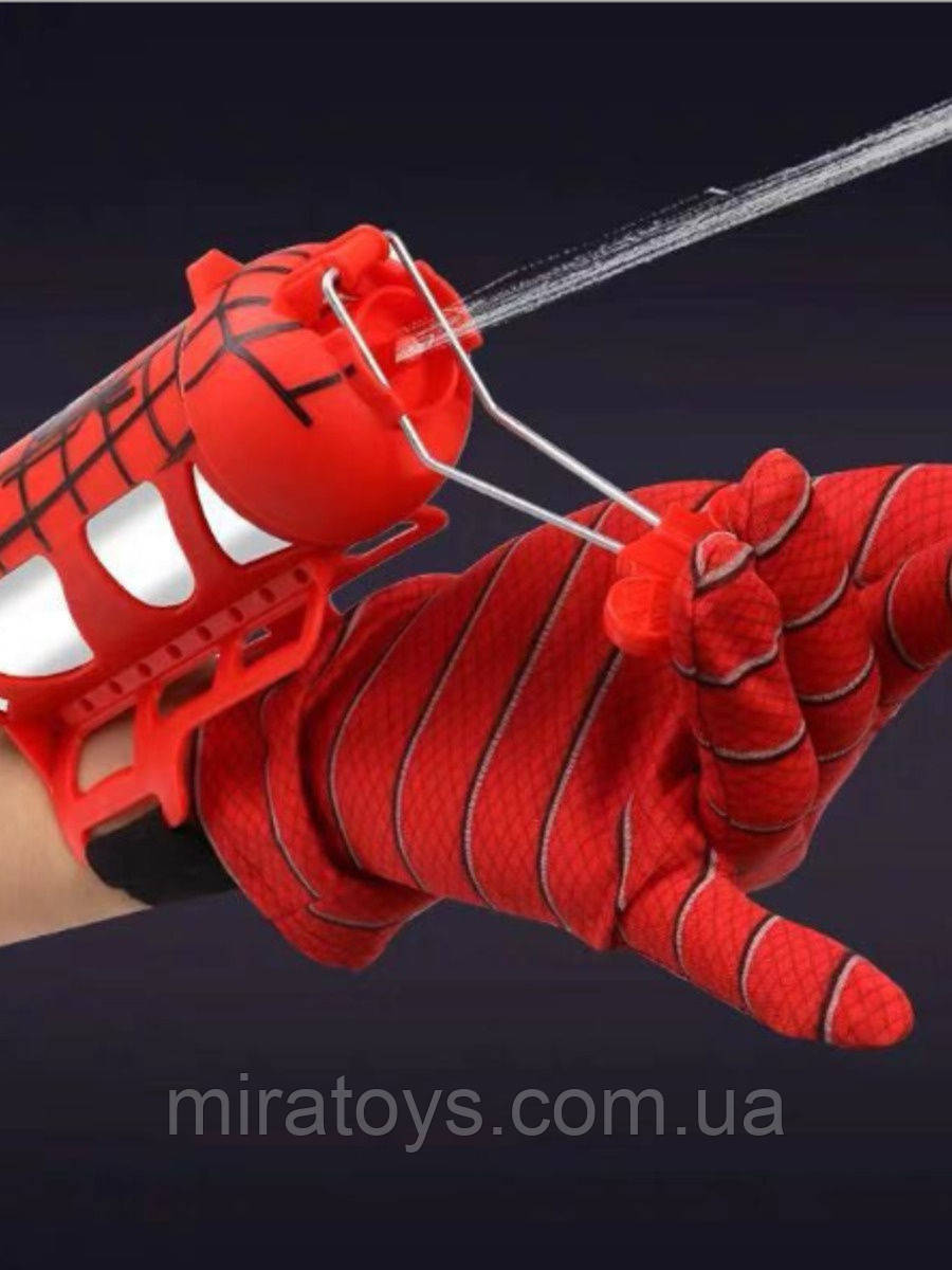 Рукавичка Людини Павука, стріляє павутиною, дитяча іграшка рука Spider-man для пускання павутини