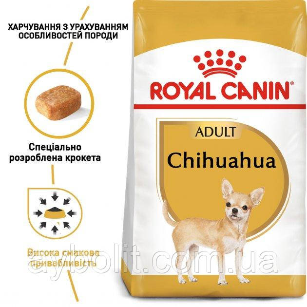 Сухий корм для дорослих собак породи чихуахуа Royal Canin Adult віком від 8 місяців і старше 1.5 кг