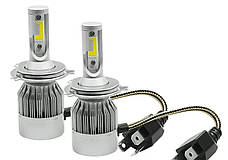 Світлодіодні LED лед лампи C6 цоколь H4, світло 6000К, фото 6