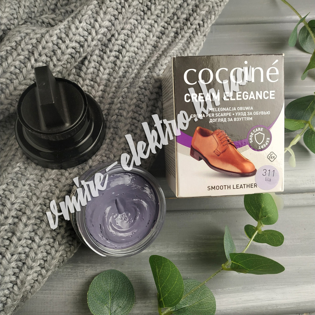 Крем для взуття зі шкіри ліловий Coccine (Lila 311) 50 мл