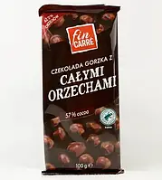 Шоколад черный с цельным лесным орехом Fin Carre 100г Германия