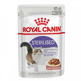 Вологий корм для кішок Royal Canin STERILISED в соусі для стерилізованих кішок і кастр. котів 85 гр